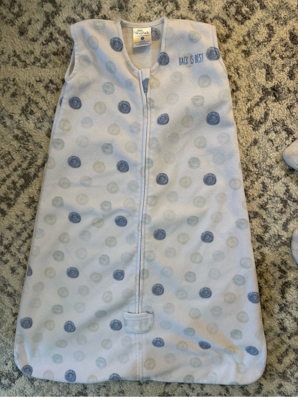 Halo Blue Polka Dot Sleep Sack - Soft Pastel Dots